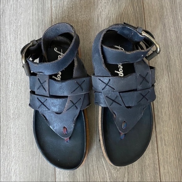 Free People Velencia Wrap Sandals In Black No Size - Picture 8 of 15